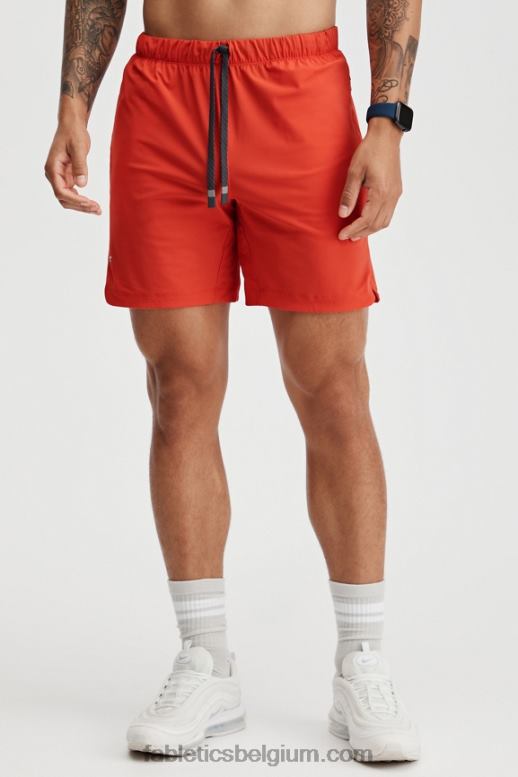 oranje vuur Heren die ene korte 161 Fabletics LH20J3281