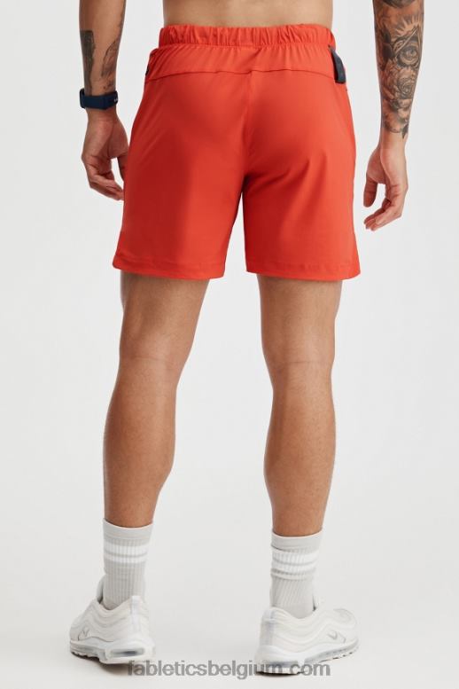 oranje vuur Heren die ene korte 161 Fabletics LH20J3281
