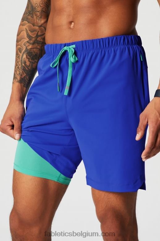 oxford blauw Heren de ene korte (gevoerd) 142 Fabletics LH20J3182