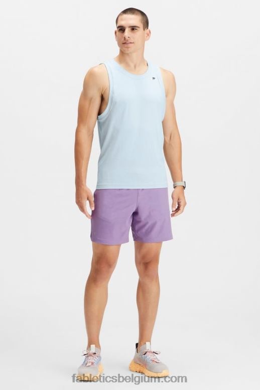 paarse vibe geperforeerd Heren de fundamentele korte ii 149 Fabletics LH20J3218