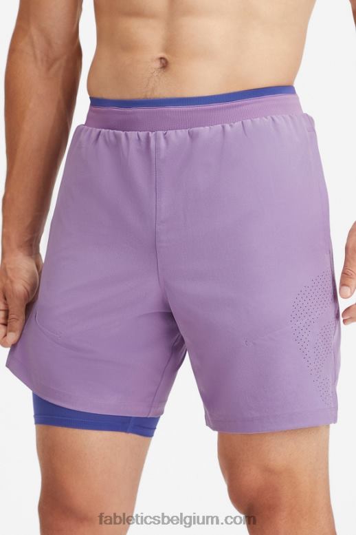 paarse vibe geperforeerd Heren de fundamentele korte ii (gevoerd) 162 Fabletics LH20J3303