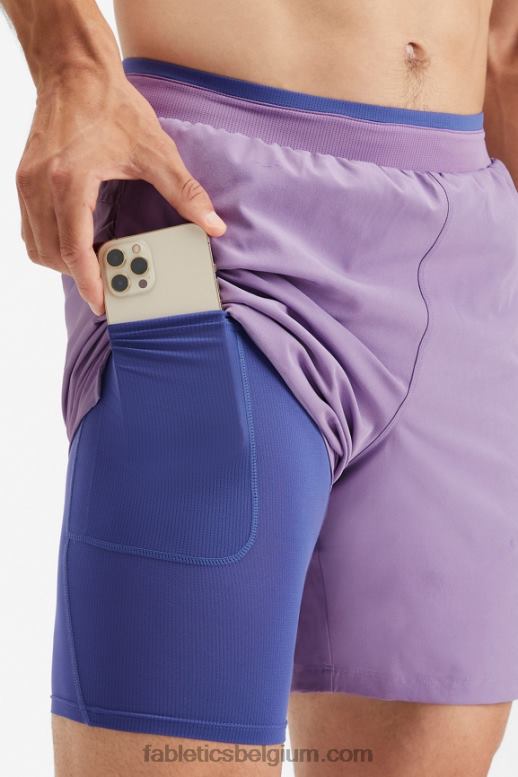 paarse vibe geperforeerd Heren de fundamentele korte ii (gevoerd) 162 Fabletics LH20J3303
