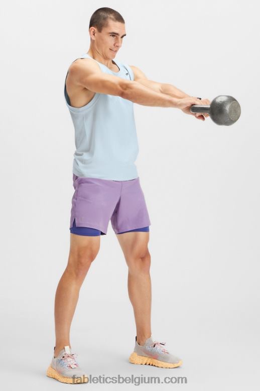 paarse vibe geperforeerd Heren de fundamentele korte ii (gevoerd) 162 Fabletics LH20J3303