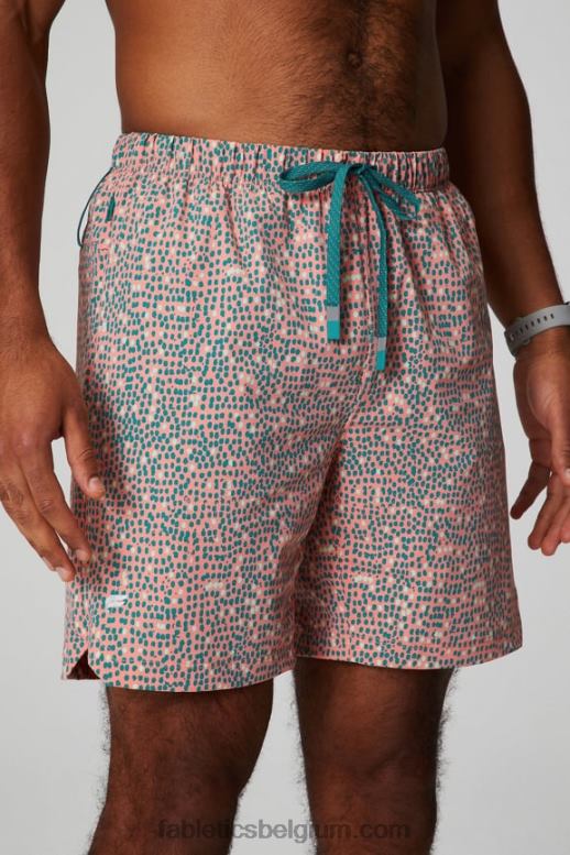 perzik kus organische stippen Heren die ene korte 153 Fabletics LH20J3237