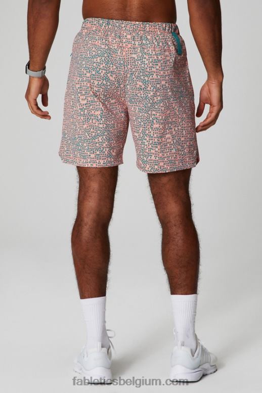 perzik kus organische stippen Heren die ene korte 153 Fabletics LH20J3237
