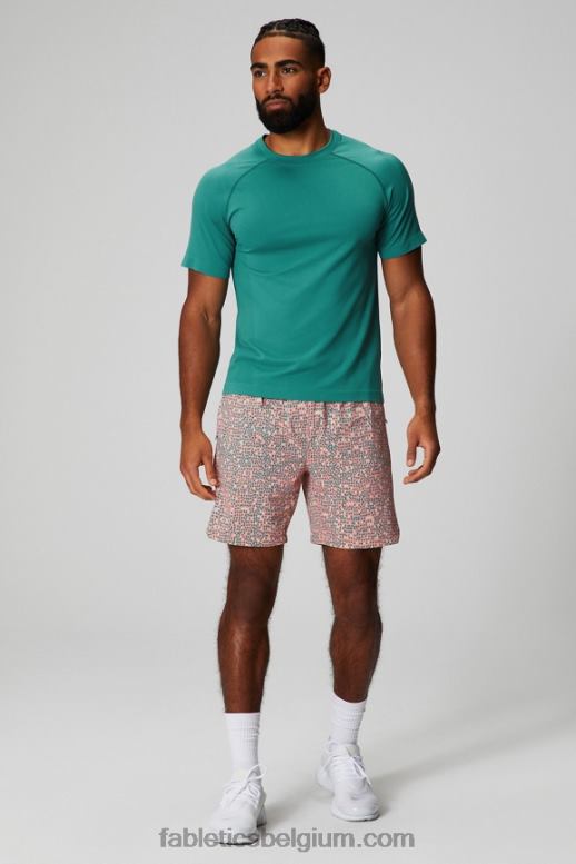 perzik kus organische stippen Heren die ene korte 153 Fabletics LH20J3237
