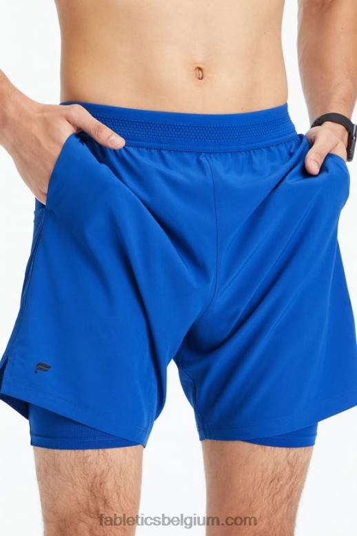 ras blauw Heren de fundamentele korte (gevoerd) Fabletics LH20J3323