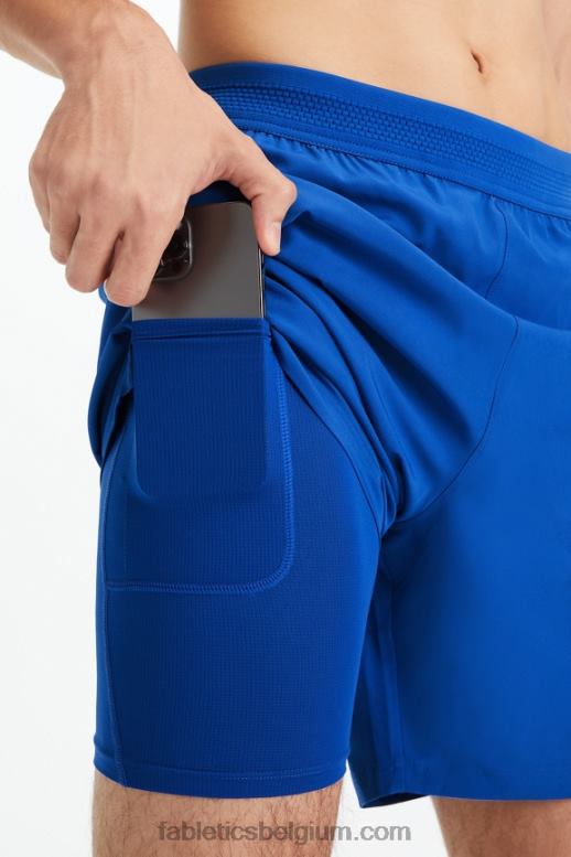 ras blauw Heren de fundamentele korte (gevoerd) Fabletics LH20J3323