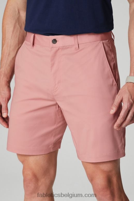 roze leisteen Heren de high-side chino short Fabletics LH20J3296
