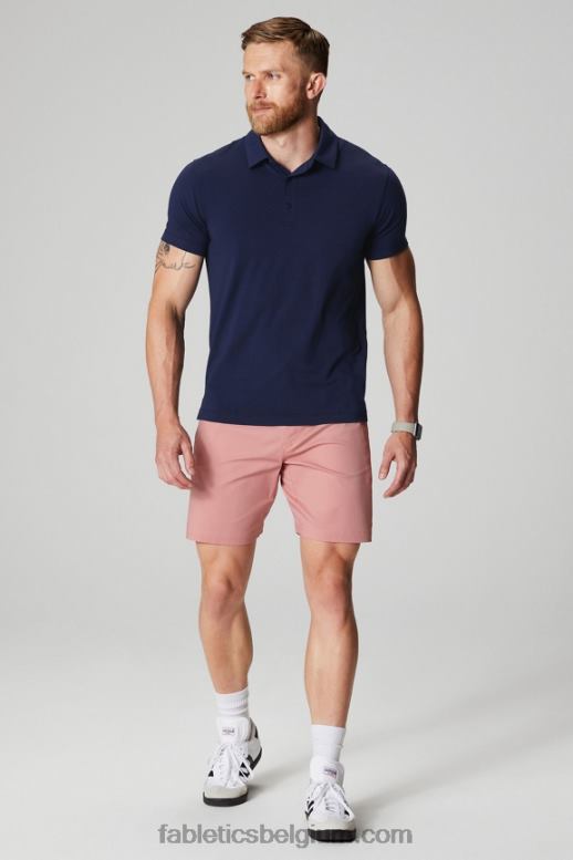 roze leisteen Heren de high-side chino short Fabletics LH20J3296