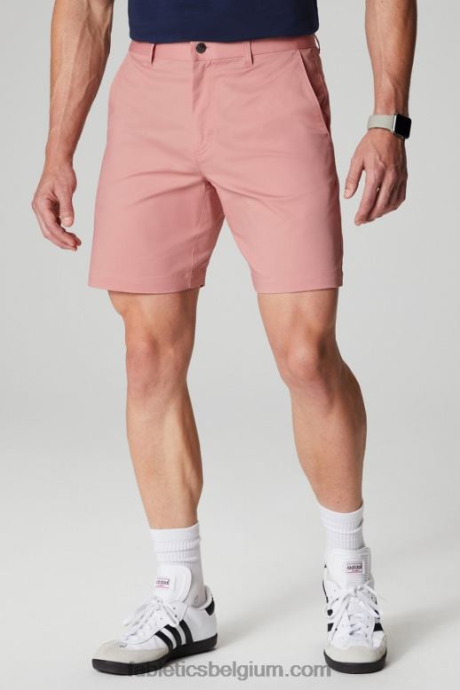 roze leisteen Heren de high-side chino short Fabletics LH20J3296