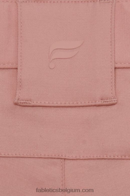 roze leisteen Heren de high-side chino short Fabletics LH20J3296