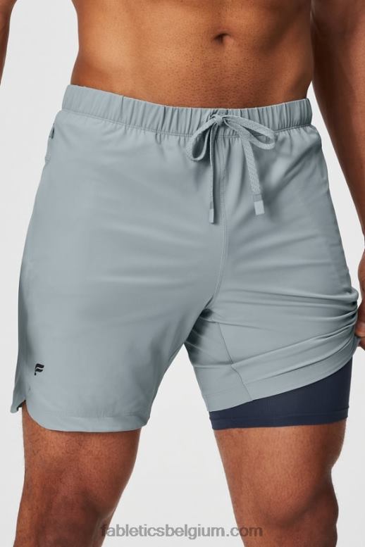 schaduw grijs Heren de ene korte (gevoerd) 140 Fabletics LH20J3173