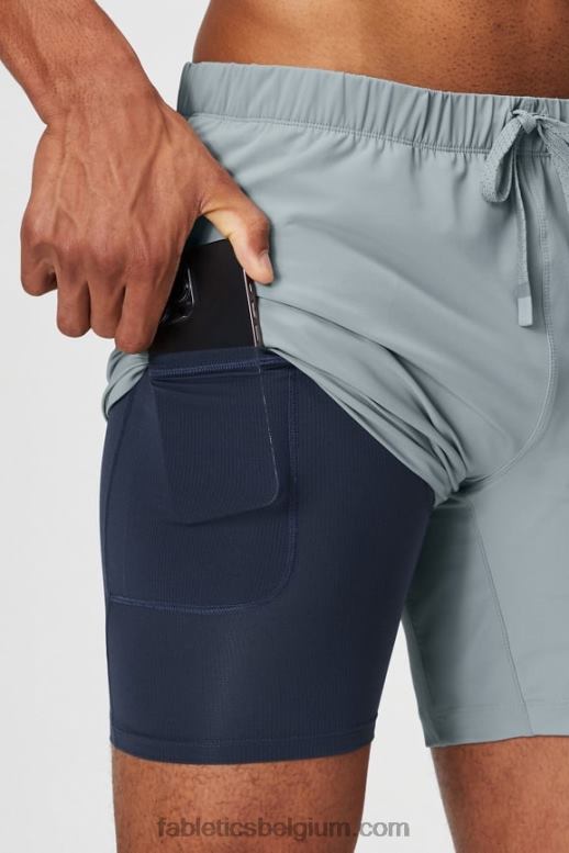 schaduw grijs Heren de ene korte (gevoerd) 140 Fabletics LH20J3173