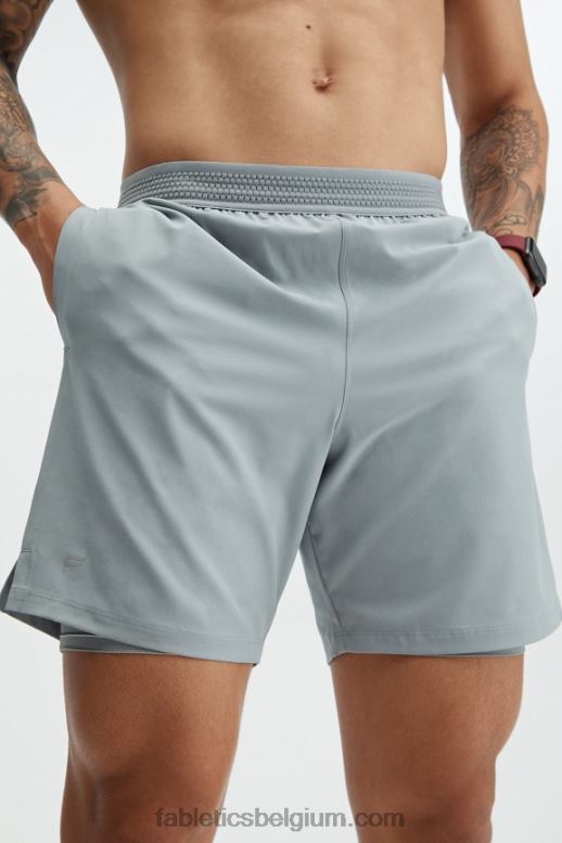 schaduw grijs Heren de fundamentele korte (gevoerd) Fabletics LH20J3327