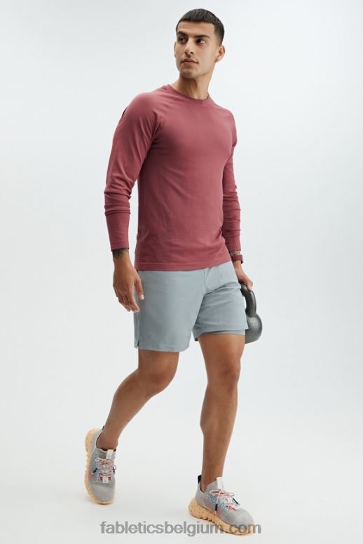 schaduw grijs Heren de fundamentele korte (gevoerd) Fabletics LH20J3327