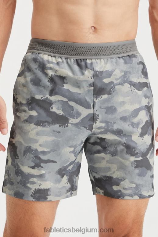 schaduw grijze camo Heren de fundamentele korte 165 Fabletics LH20J3341