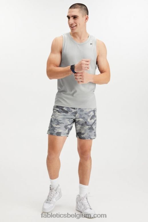 schaduw grijze camo Heren de fundamentele korte 165 Fabletics LH20J3341