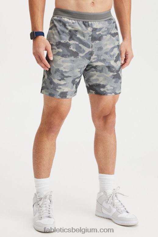 schaduw grijze camo Heren de fundamentele korte 165 Fabletics LH20J3341