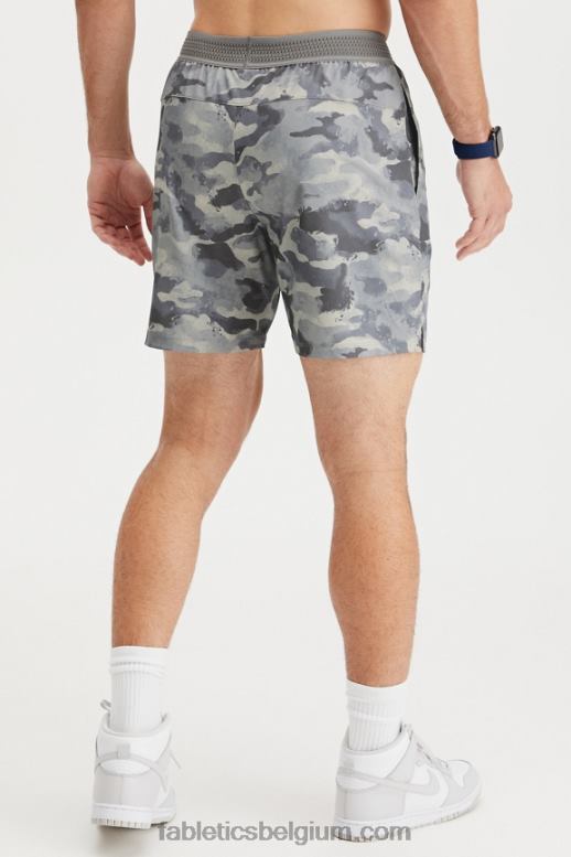 schaduw grijze camo Heren de fundamentele korte 165 Fabletics LH20J3341