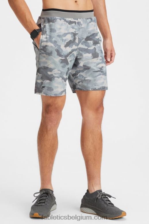 schaduw grijze camo Heren de fundamentele korte ii 149 Fabletics LH20J3220