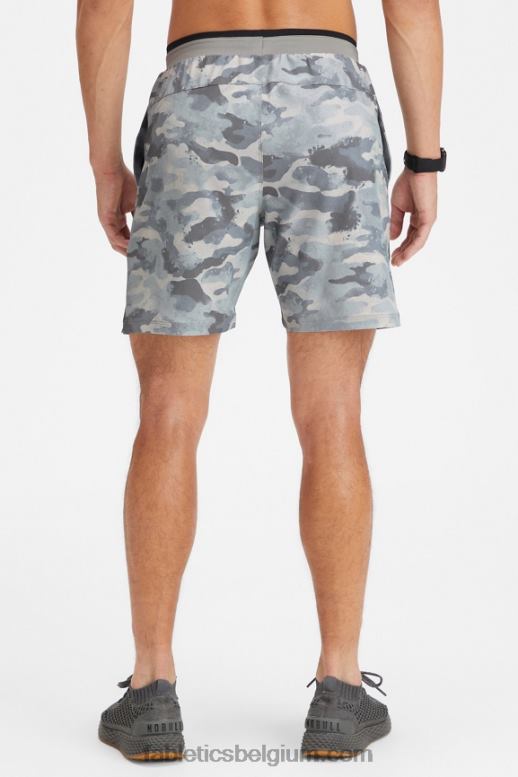schaduw grijze camo Heren de fundamentele korte ii 149 Fabletics LH20J3220