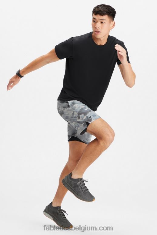 schaduw grijze camo Heren de fundamentele korte ii (gevoerd) 150 Fabletics LH20J3226