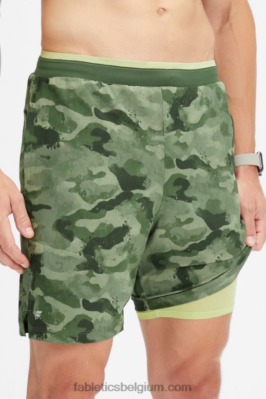 tactische camouflage Heren de fundamentele korte ii (gevoerd) 139 Fabletics LH20J3157
