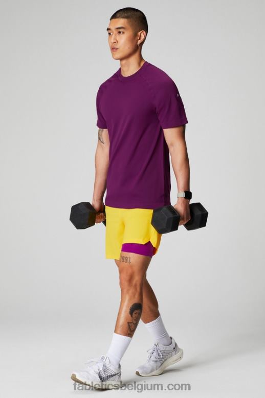 zonsondergang geel Heren de ene korte (gevoerd) 139 Fabletics LH20J3171
