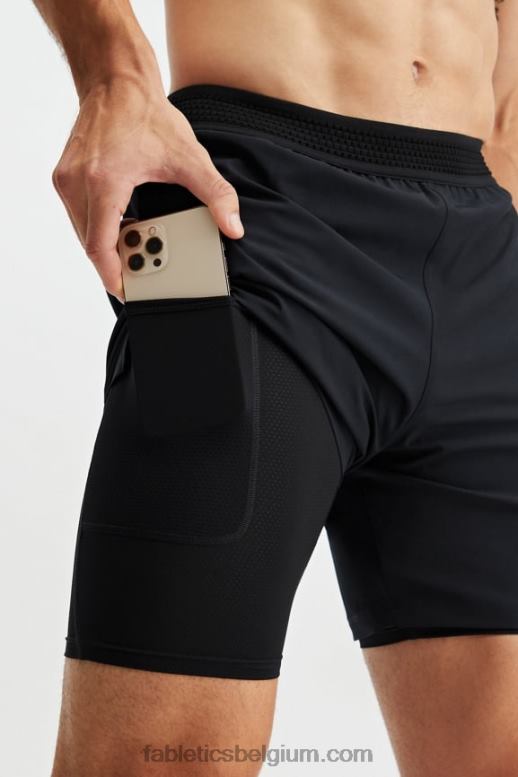 zwart Heren de fundamentele korte (gevoerd) Fabletics LH20J3319