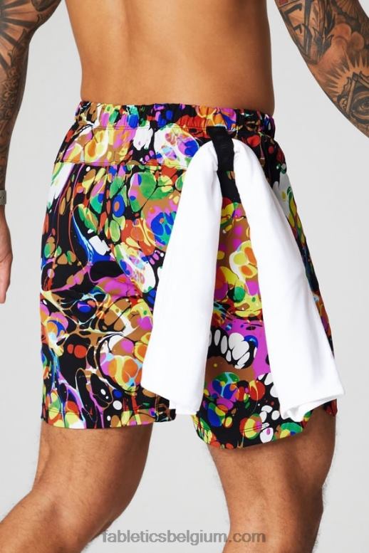 zwart caleidoscopisch Heren die ene korte 151 Fabletics LH20J3231