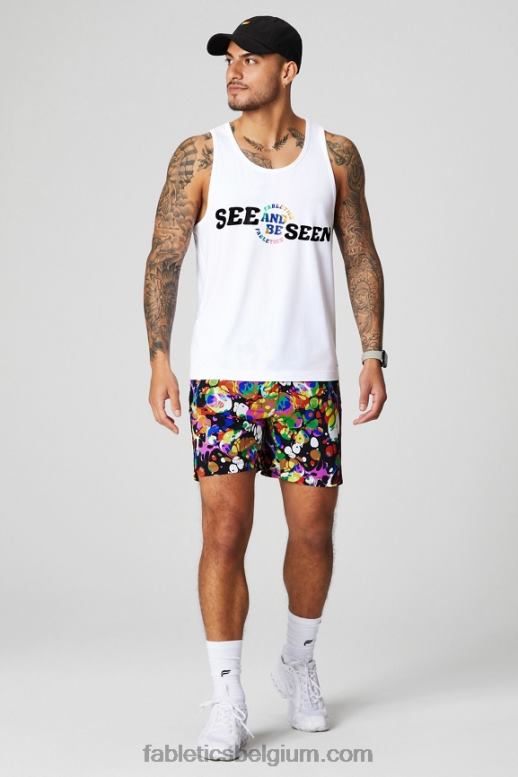 zwart caleidoscopisch Heren die ene korte 151 Fabletics LH20J3231