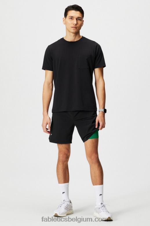zwart/grasgroen Heren de ene korte (gevoerd) 141 Fabletics LH20J3181