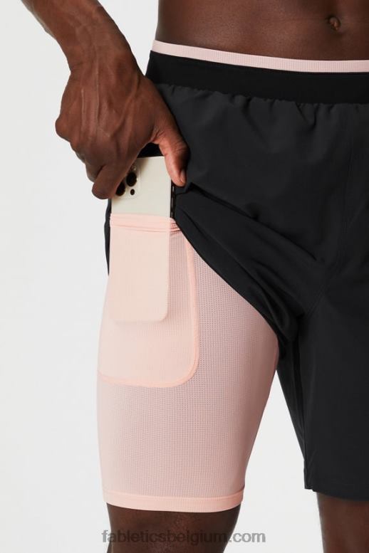 zwart/roze botercreme Heren de fundamentele korte ii (gevoerd) 134 Fabletics LH20J3133
