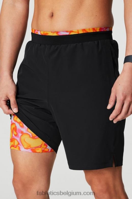 zwart/roze ontsnappen aan de zomergekte Heren de fundamentele korte ii (gevoerd) 132 Fabletics LH20J3122