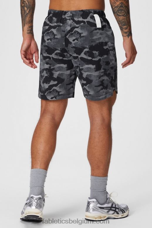 zwarte camouflage Heren die ene korte 156 Fabletics LH20J3253