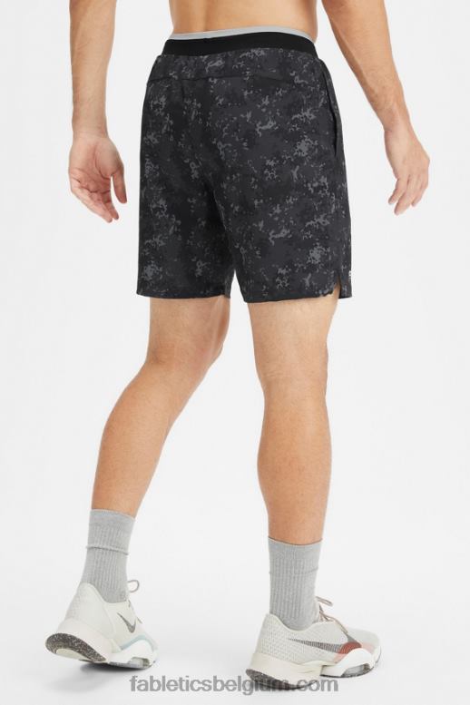 zwarte nieuwe camo Heren de fundamentele korte ii (gevoerd) 138 Fabletics LH20J3152