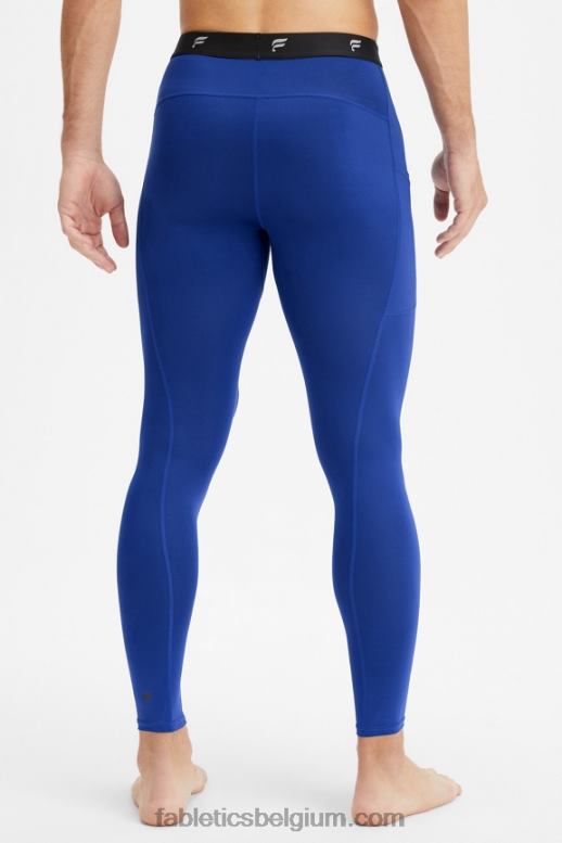 frans blauw Heren de basislaag over de volledige lengte strak Fabletics LH20J3117
