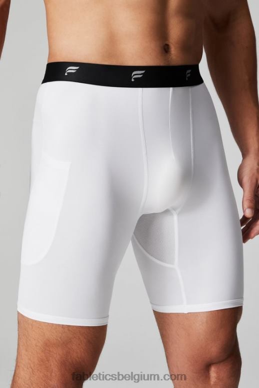 klassiek wit Heren de basislaag kort Fabletics LH20J3116