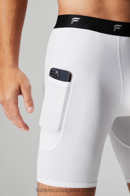 klassiek wit Heren de basislaag kort Fabletics LH20J3116