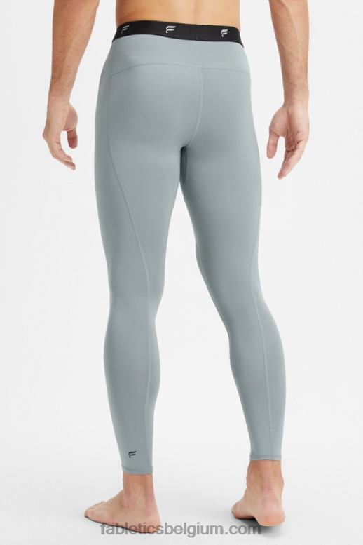schaduw grijs Heren de basislaag over de volledige lengte strak Fabletics LH20J3118
