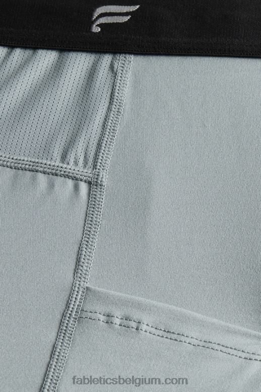 schaduw grijs Heren de basislaag over de volledige lengte strak Fabletics LH20J3118