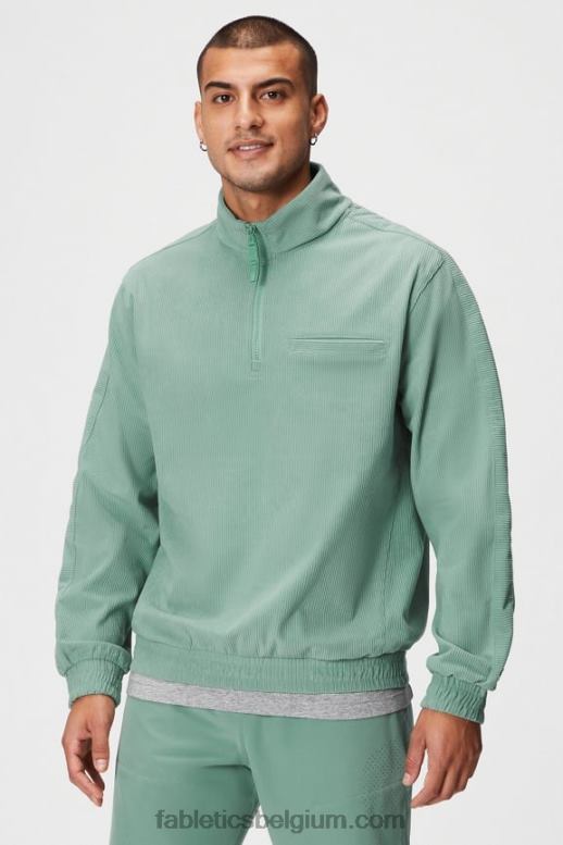grijze tijm Heren de club koord 1/4 rits jas Fabletics LH20J3638