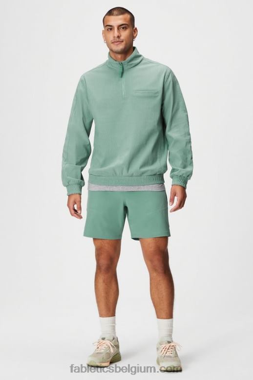 grijze tijm Heren de club koord 1/4 rits jas Fabletics LH20J3638