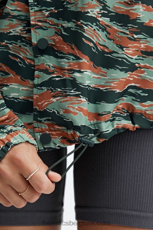grote tijgercamouflage Heren het enige coachjack Fabletics LH20J3645