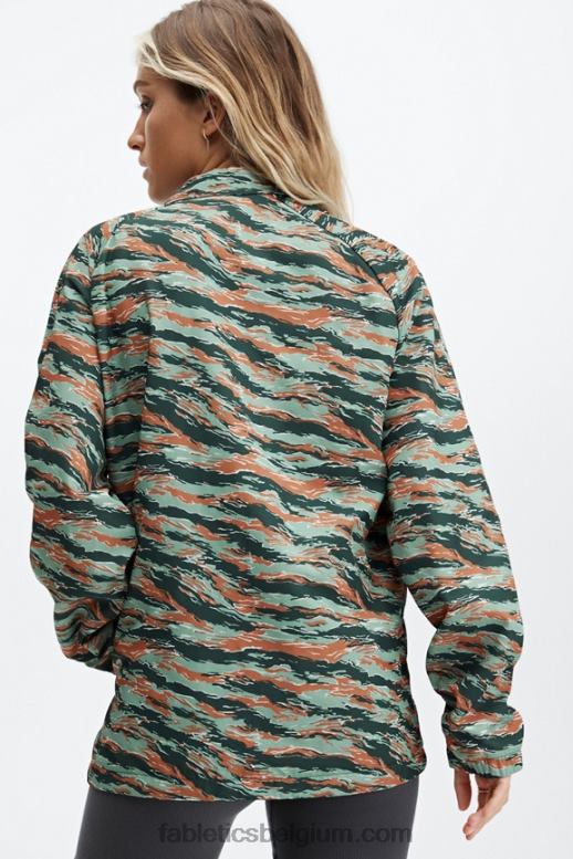 grote tijgercamouflage Heren het enige coachjack Fabletics LH20J3645