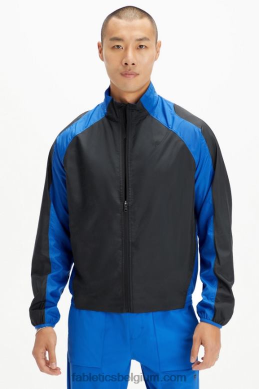 race blauw blok Heren het intervaljack Fabletics LH20J3644