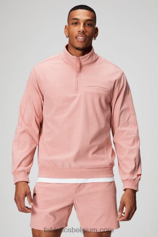 roze leisteen Heren de club koord 1/4 rits jas Fabletics LH20J3639