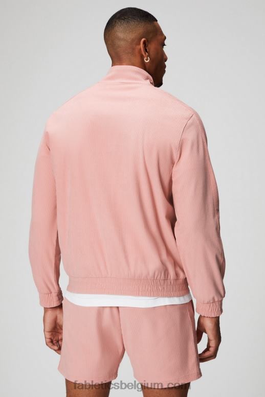 roze leisteen Heren de club koord 1/4 rits jas Fabletics LH20J3639