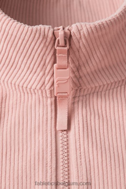 roze leisteen Heren de club koord 1/4 rits jas Fabletics LH20J3639